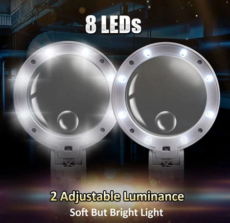 Lupa z podświetlaniem LED, 2-funkcyjna, 3.75/5.5x MA-025 Proskit