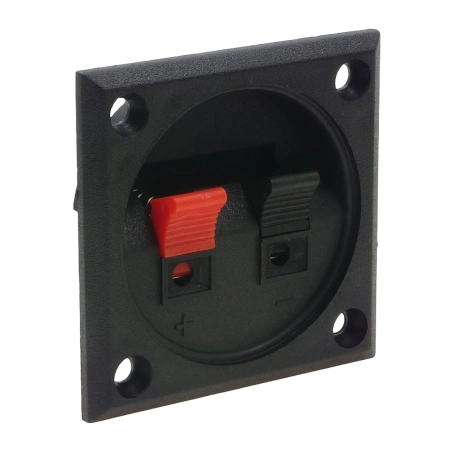Terminal głośnikowy 2-pin kwadratowy 57 × 57 mm, zaciski sprężynowe