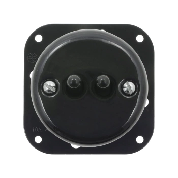 Włącznik żaluzjowy dźwigniowy ceramiczny, okrągły podtynkowy czarny Ceramic Loft