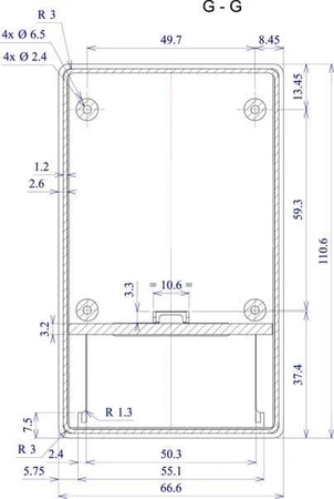 Obudowa uniwersalna Z32, 110,6 × 66,3 × 27 mm, ABS, czarna, Kradex