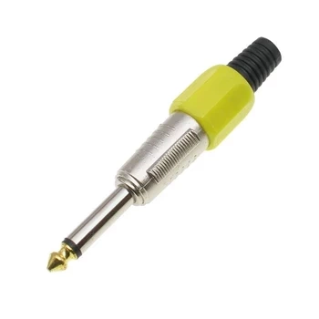 Wtyk jack 6.3 mono HQ żółty