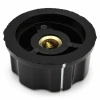 Gałka do potencjometru na oś 6mm - 30x15,5mm - z bakelitu, czarna - GBC30