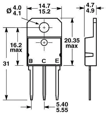 Tranzystor TIP35C N NF-L 55V 25A 125W, TO247-3