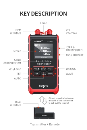 Mini tester kabli światłowodowych, Noyafa NF-916S