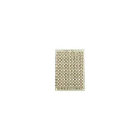 Płytka uniwersalna 5 x 7 cm, jednostronna, raster 2,54 mm, zielona, PU22