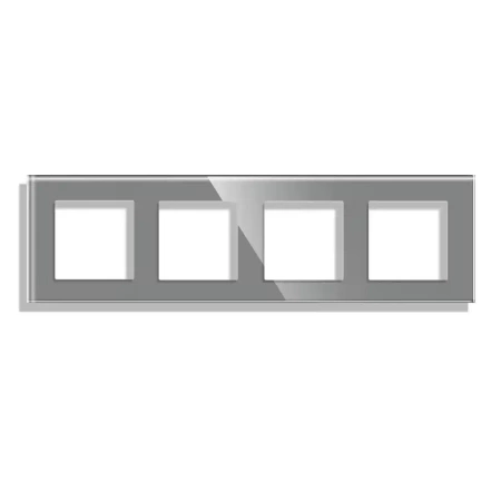 Ramka szklana - poczwórna - szara - do modułów Tawoia Glass