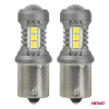 Żarówki LED P21W BA15S bez CANBUS 12/24 V, 15 diod SMD 3030, soczewka, światło białe, 2 szt. - AMiO 05000