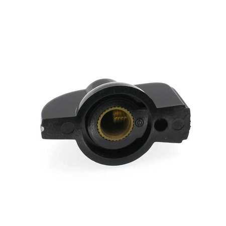 Gałka ze wskaźnikiem, oś 6mm, 33x19x17mm, czarna