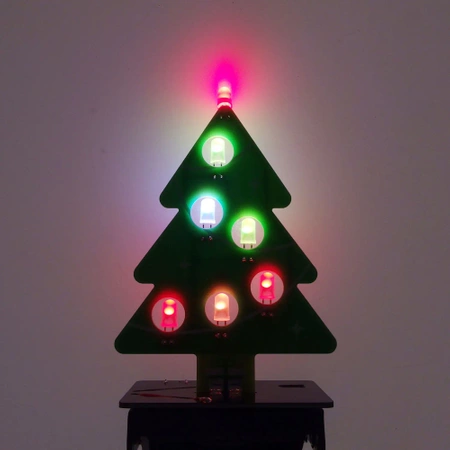 Choinka LED RGB - ozdoba DIY, zestaw do nauki lutowania, XMAS4