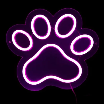 Neon LED "łapa", dekoracja LED 25x22cm zasilanie z baterii lub USB