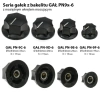 Gałka z kołnierzem do potencjometru na oś 6mm - 33x17mm - z bakelitu, czarna