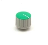 Gałka do potencjometru na oś 6mm - 18x13mm - szara, zielony znacznik - GS18