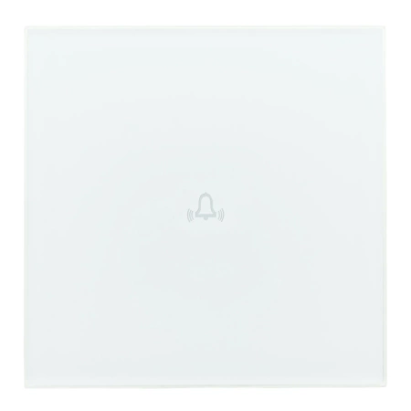 Włącznik dotykowy szklany dzwonkowy 300W - biały - Tawoia Glass