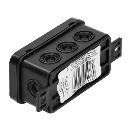 Puszka 8 przepustów 80x45x41mm IP54 czarna