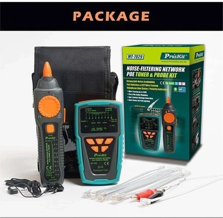 Tester LAN+POE NCV z szukaczem par, Proskit MT-7029