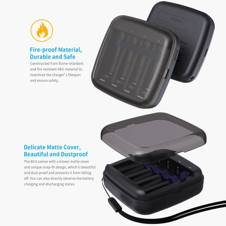 Ładowarka do akumulatorów R03 / AAA oraz R6 / AA Li-ion 1.5V / NiMH Xtar BC4