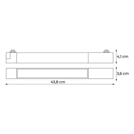 Lampa szynowa LED liniowa, 20W, 2020lm, 4000K, czarna, X-LINE