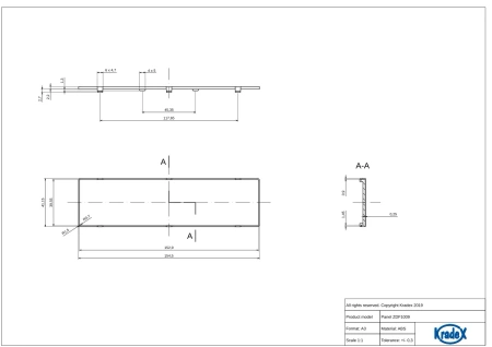 Obudowa modułowa na szynę DIN ABS V0 90 mm × 36 mm × 33,3 mm KRADEX ZD3102J