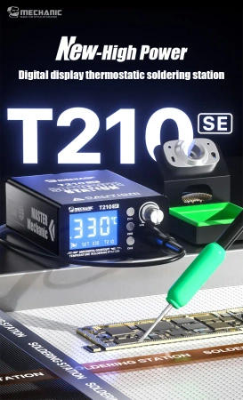 Stacja lutownicza T210 SE, groty serii C210, cyfrowa regulacja, Mechanic