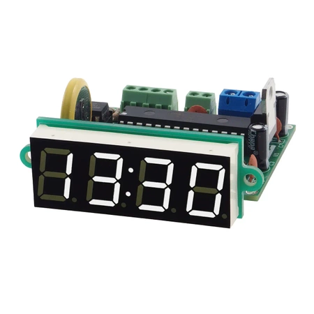 Prosty zegar LED, biały wyświetlacz - zlutowany KIT AVT 3132/WH