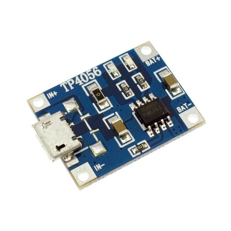 Ładowarka Micro USB 1A na Li-pol 1S (3.7V) - TP4056
