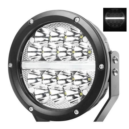 Reflektor drogowy LED samochodowy, 2 funkcje: pozycyjne, drogowe, 5690 lm, 52W, 14 LED, 12V/24V, L3427