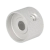 Gałka aluminiowa do potencjometru na oś 6mm - 20x14mm - srebrna, czarny wskaźnik