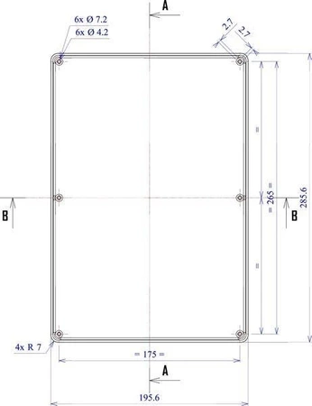 Obudowa 190x280, h=95mm jasna, Z95