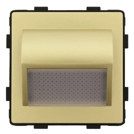 Lampka schodowa LED 230V 1W - szklana ramka - złoty - Tawoia Glass