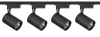 Zestaw oświetlenia szynowego: 4 reflektory LED 5W, 2m szyny + akcesoria, czarny