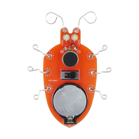 Czerwony robaczek DIY do nauki lutowania AVT EDU658