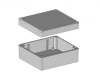 Obudowa uniwersalna z panelami bocznymi 115,4 mm × 125,3 mm × 58,1 mm z PS, kolor jasnoszary Z59J KRADEX