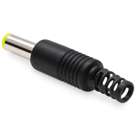 Wtyk zasilający DC 2,1/5,5/14 mm prosty, na kabel, wzmocniony HQ