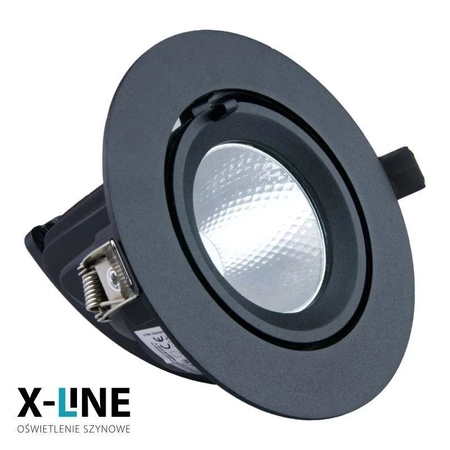 Reflektor LED podtynkowy czarny 20W, 1600lm, 4000K