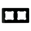 Ramka podwójna, szklana, czarna, QUAD Electromalt, QAD1002GB