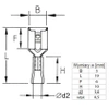 Konektor płaski żeński izolowany 4.8mm 0.5mm 0.5-1.5mm² - końcówka kablowa SGE