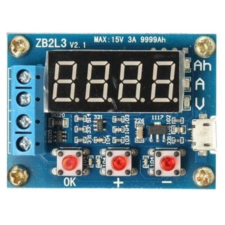 Miernik pojemności akumulatorów ZB2L3 15V - 3A - do Ni-Mh, Ni-Cd, Li-Ion, Li-Pol, Li-Fe i innych