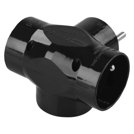 Rozgałęźnik sieciowy 230V, 3 gniazda, 10A, czarny, EMOS P0030