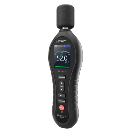Miernik poziomu dźwięku 30–130 dBA z ważeniem A/C, Noyafa NF-562S
