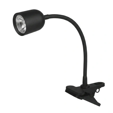 Lampka LED z klipsem czarna, 4 W, 320 lm, 4000 K, zasilanie 230V