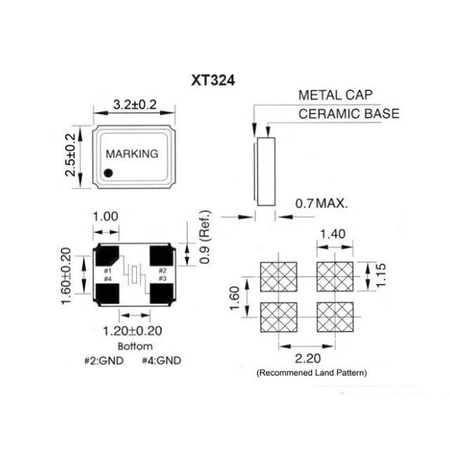 Rezonator kwarcowy 12MHz XT324