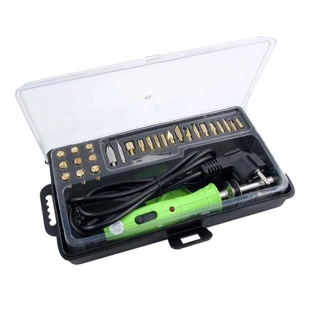 Wypalarka, aplikator SI-138B Proskit z zestawem grotów i stempli