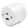 Natynkowe gniazdo USB A+C 5V 4A białe Ceramic Classic Loft