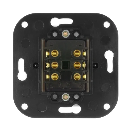 Włącznik światła krzyżowy ceramiczny, okrągły z ramką, biały, Ceramic Loft