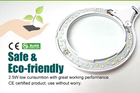 Lupa stołowa z podświetlaniem MA-1010U LED 5V/2.5W USB Proskit