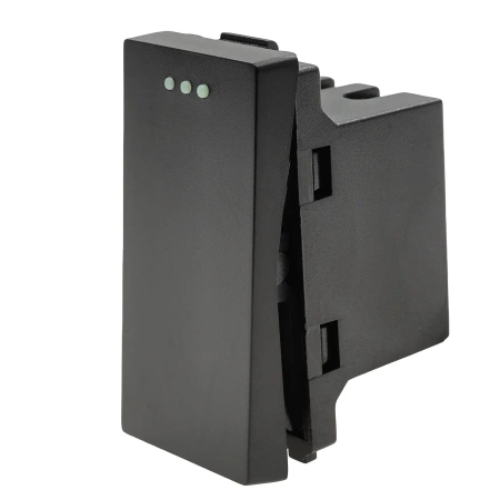 Moduł 1/2 - włącznik pojedynczy - czarny - kompatybilny z ramkami Tawoia Glass