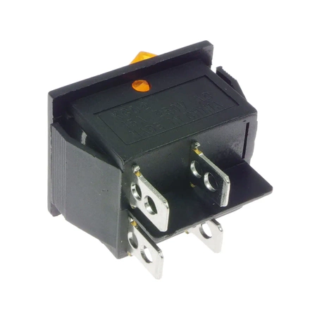 Włącznik ON-OFF 15A 230VAC żółty/pomarańczowy, podświetlany, MK621