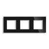 Ramka szklana - potrójna - czarna - do modułów Tawoia Glass