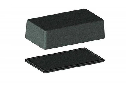 Obudowa uniwersalna Z77, 71,5 × 124 × 38 mm, ABS, czarna, z panelami bocznymi, Kradex