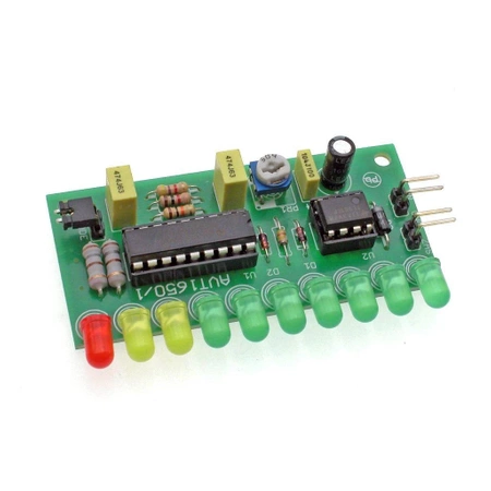 Wskaźnik poziomu sygnału audio - 10-punktowe pole odczytowe - zlutowany KIT AVT 1650